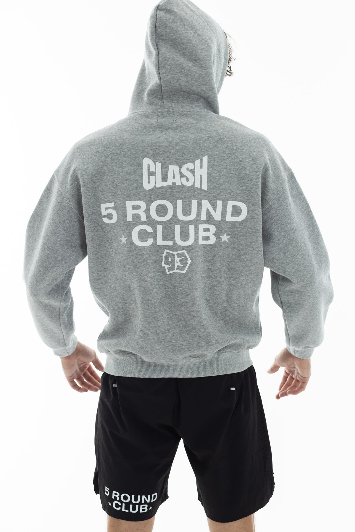 5 Round Club Zip Up Oversized Hoodie